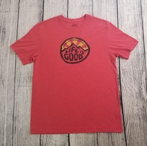 Life Is Good Not All Who Wander Are Lost Red Tee